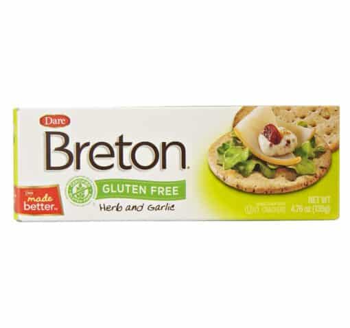 Gluten Free Breton Crackers, Garlic & Herb