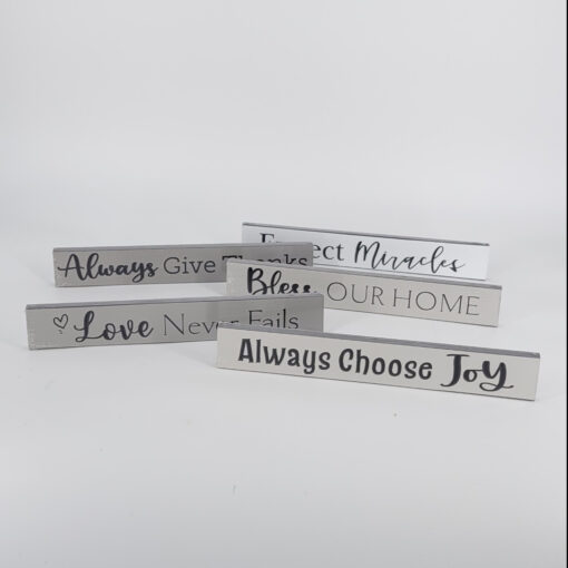 12in Shelf Setters (Assorted Messages)